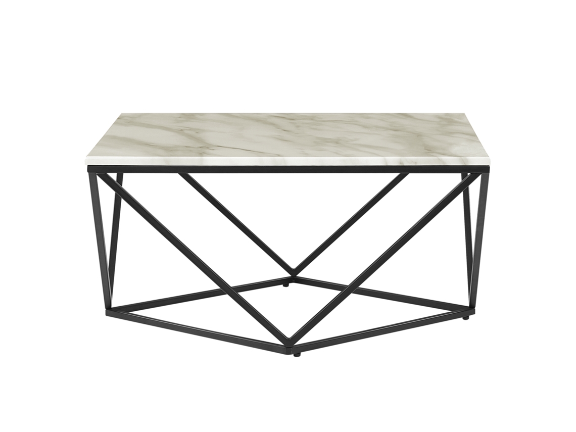 Mesa auxiliar BELIANI Malibu de MDF Beige 80x80x41