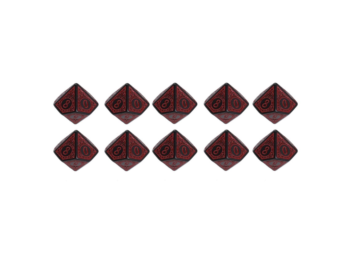 Ats-10 Dados Poliédricos De Acrílico Para Juegos De Mesa Y Rol, 10 Caras, Multiusos