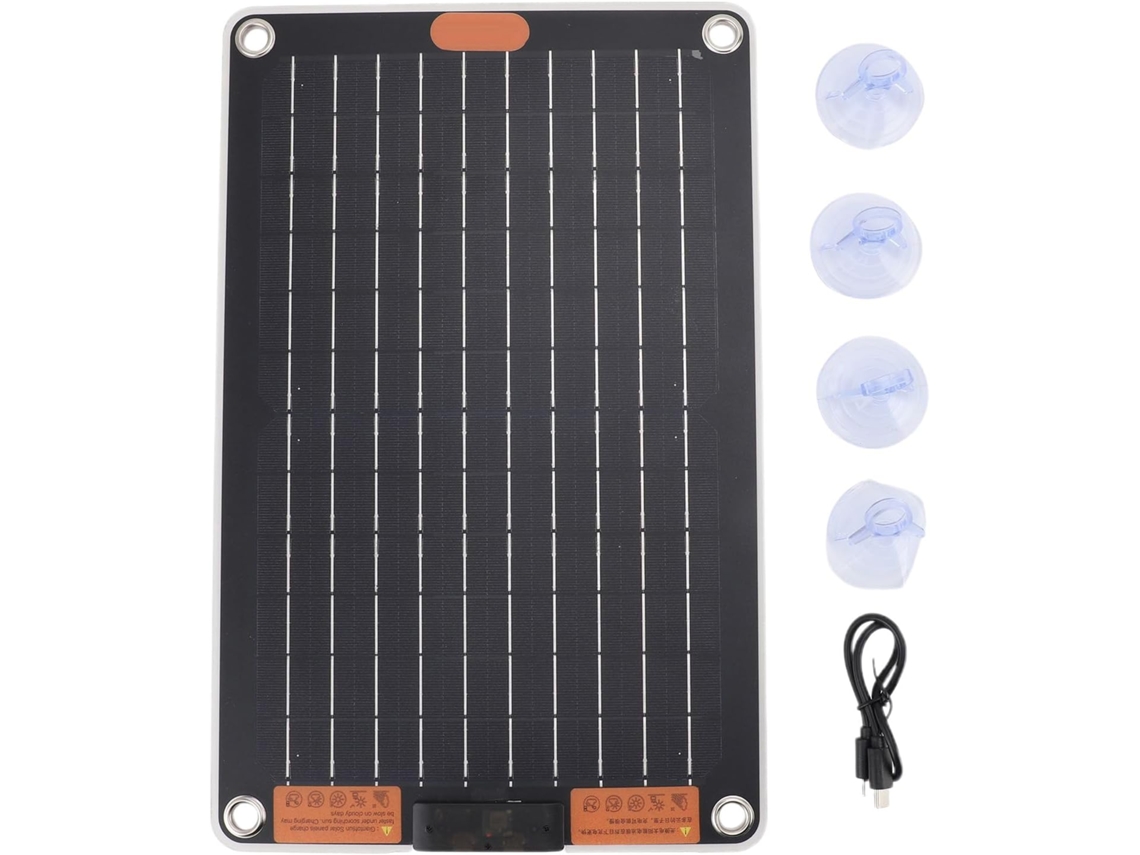 Cargador De Batería Solar Usb-c | Panel | Potencia De Carga