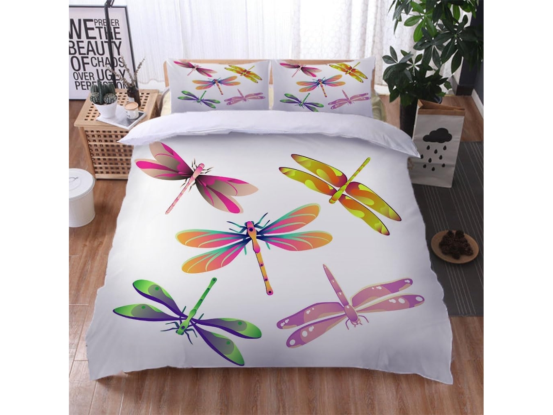 Juego Ropa Cama Piezas Funda Nórdica Almohada Estampado Funda Juego 140x200 Cm 140 X 200 65