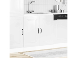 Muebles de cocina - Mueble bajo para fregadero Kalmar blanco brillante 80x46x81,5 cm HARLANV1