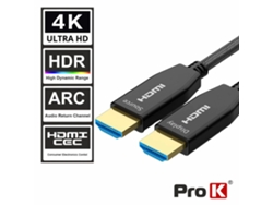 Cable HDMI Fibra Óptica Dorado Macho/Macho 2.0 4k 50m PRO K