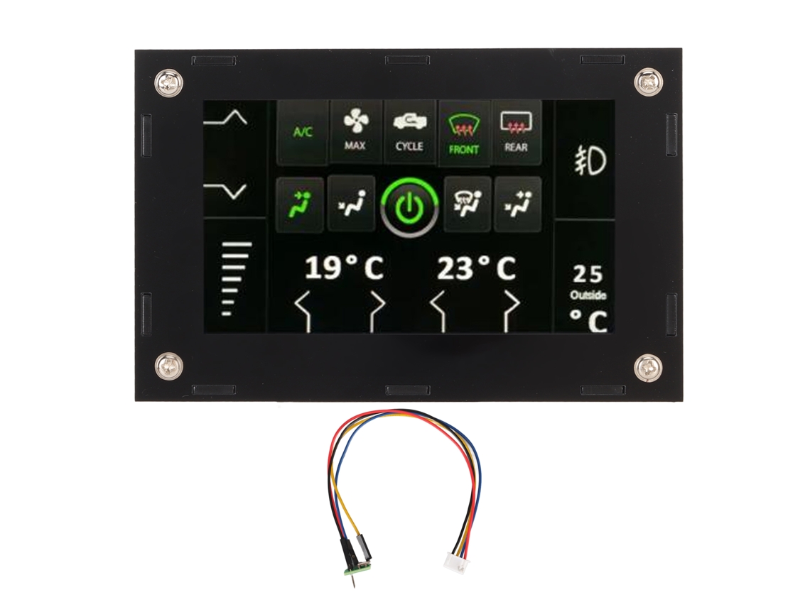 Módulo De Pantalla Lcd Con Pantalla Táctil Resistiva Tft Hmi De 4.3 Pulgadas 480x272 Nx4827p043 011r