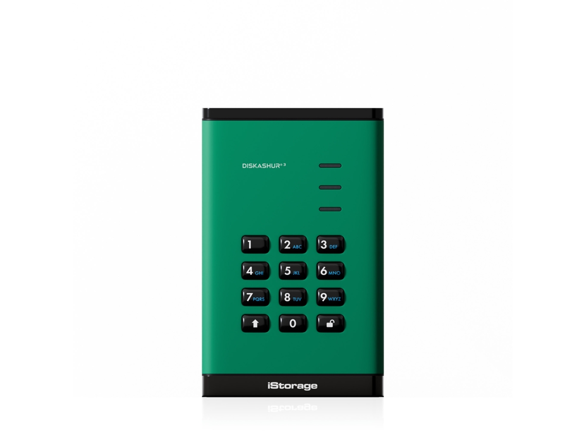 Diskashur3 Hdd Disco Externo 500 Gb 2.5 Usb Tipo C 3.2 Gen 1 Verde Istorage (3.1 Gen 1)