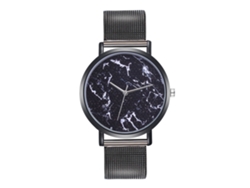 Reloj De Cuarzo Unisex Con Correa De Malla De Aleación Zhoulianfa Negro