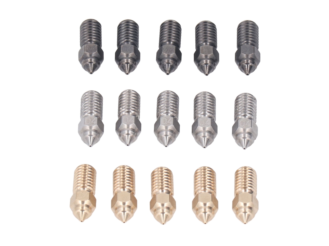Kit de boquillas para impresora 3D, 0,4 mm, acero endurecido, latón, alto flujo, para Neptune