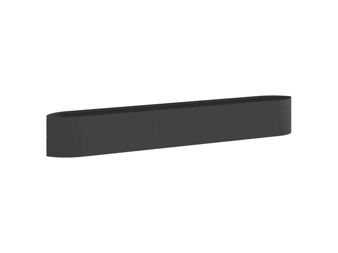 Vidaxl Cama De Jardín Elevada Negro 300 X 40 X 40 Cm Acero