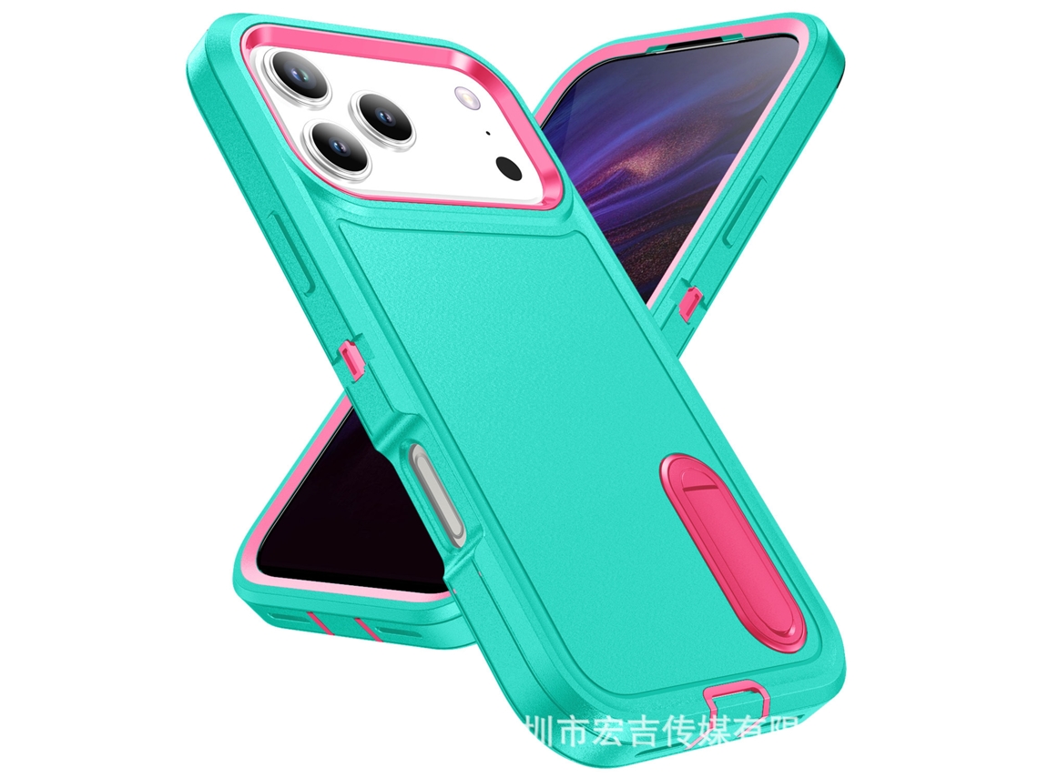 Capa De Celular Invisível Com Suporte Para Proteção Contra Quedas.azul Claro Vermelho Rosado série De Suportes Robustos Y-defense - Google Pixel 9