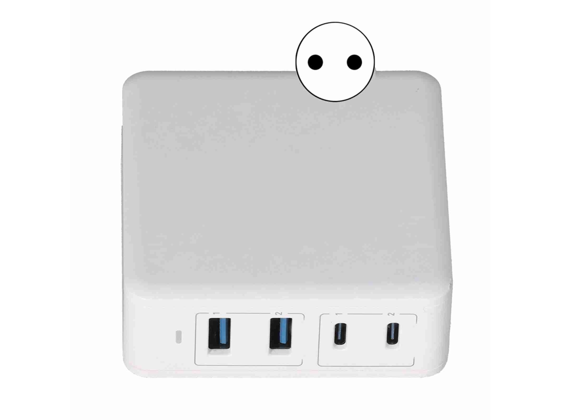 Cargador (salida De 4 Puertos Carga Rápida 100w) Zapo Rh-pd100w Cargador De Nitruro De Galio Carga Rápida Para Teléfonos Móviles Y Portátiles