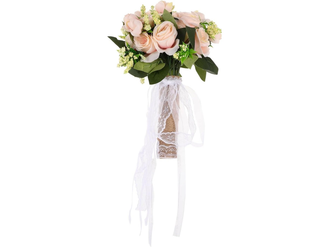 Ramo De Novia De Seda Sintética Para Una Elegante Decoración De Boda Occidental.