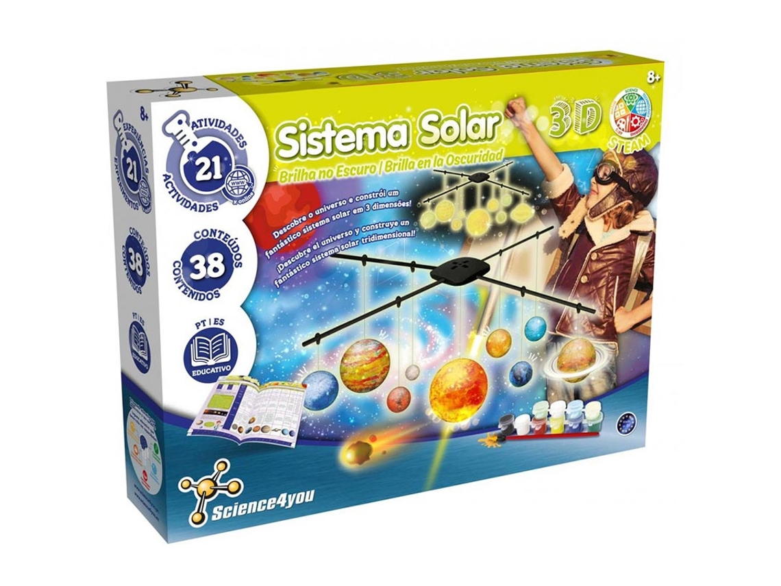 Juego Educativo SCIENCE4YOU Science4you Sistema solar 3D brillo oscur. (Es/P) (Edad Mínima Recomendada: 8 años)