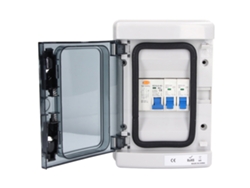 Caja de distribución impermeable de 230 V, bidireccional, estándar UE, con 2 interruptores diferenciales MCB B (B6AB32A63A 1PN)