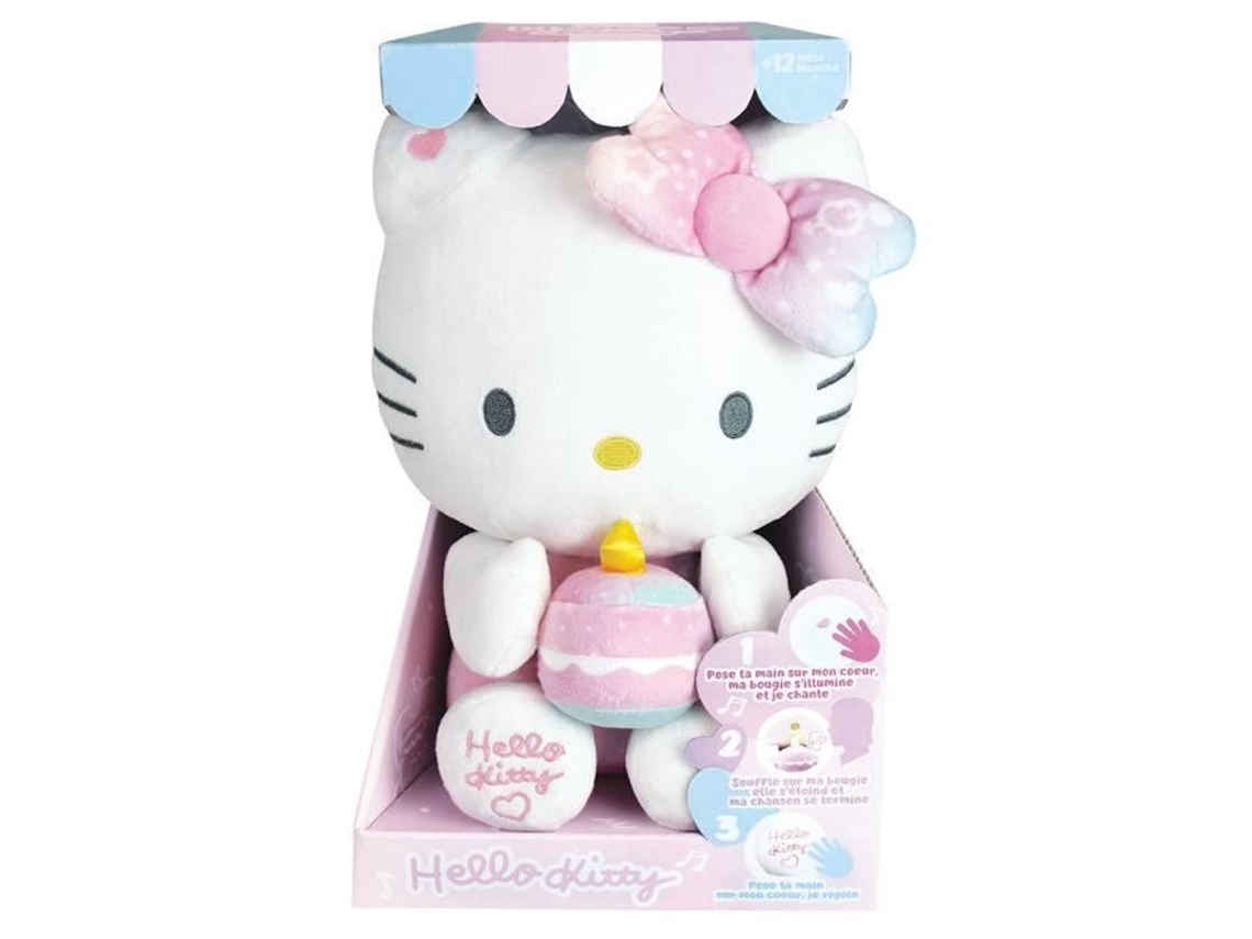 Peluche Interactivo Hello Kitty Aniversario /- 26 cm - JEMINI - Música interactiva, vela y risas