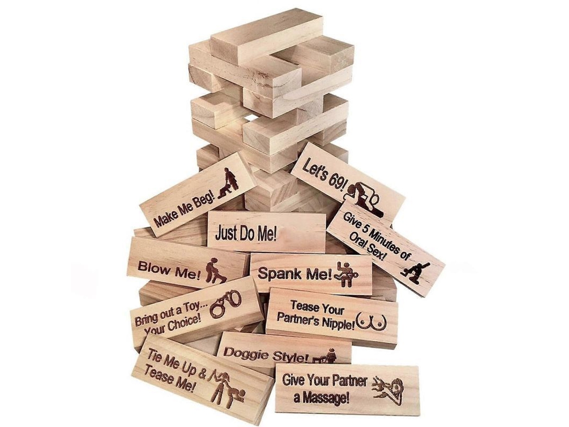 Juego de torre apilable con 48 piezas para citas románticas en pareja - CHARM