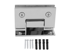 Puerta Corredera De Cristal De Acero Inoxidable Sin Marco De 90 Grados Para Baños (8-12 Mm)