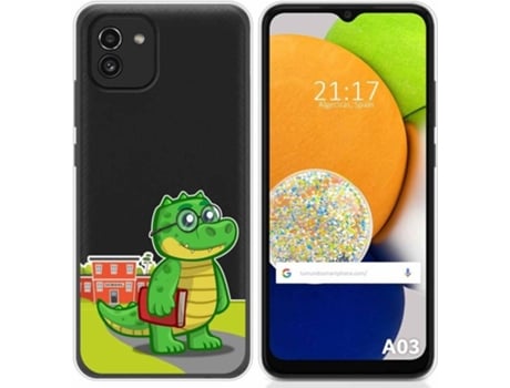 Carcasa para Samsung Galaxy A03 TUMUNDOSMARTPHONE Dibujos Transparente Coco Multicolor