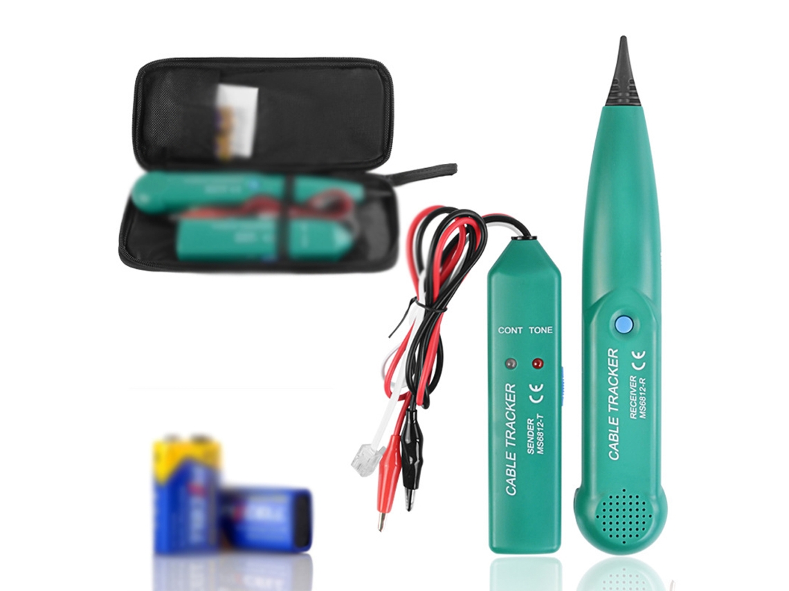 Detector de red profesional MS6812: Probador de cables resistente al ruido para LAN, RJ11 y localizador de líneas telefónicas.