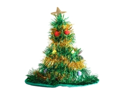 NEVEANCE Gorro de Árbol de Navidad en Tela No Tejida para Niños y Adultos, Sombreros Cómodos y Suaves para Temática Festiva, Decoración Navideña