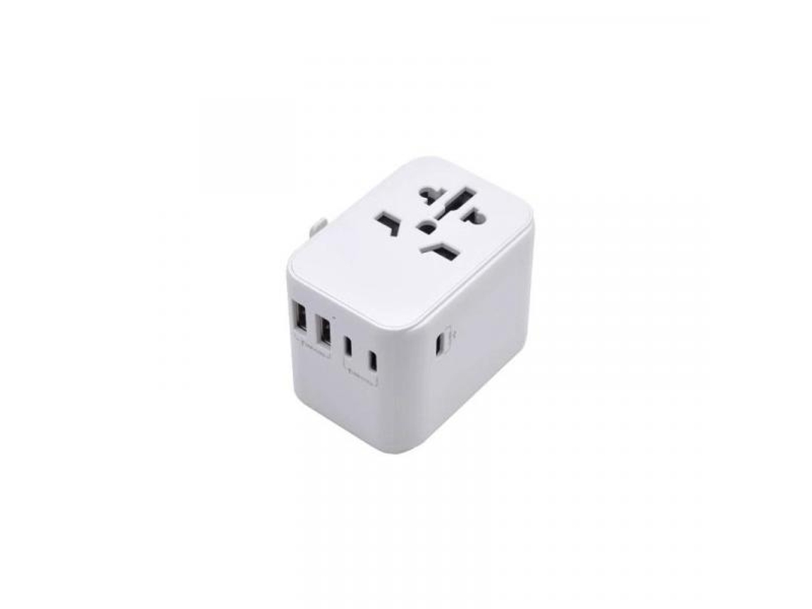 EWENT ADAPTADOR UNIVERSAL DE VIAJE+2USB Y 3USB-C