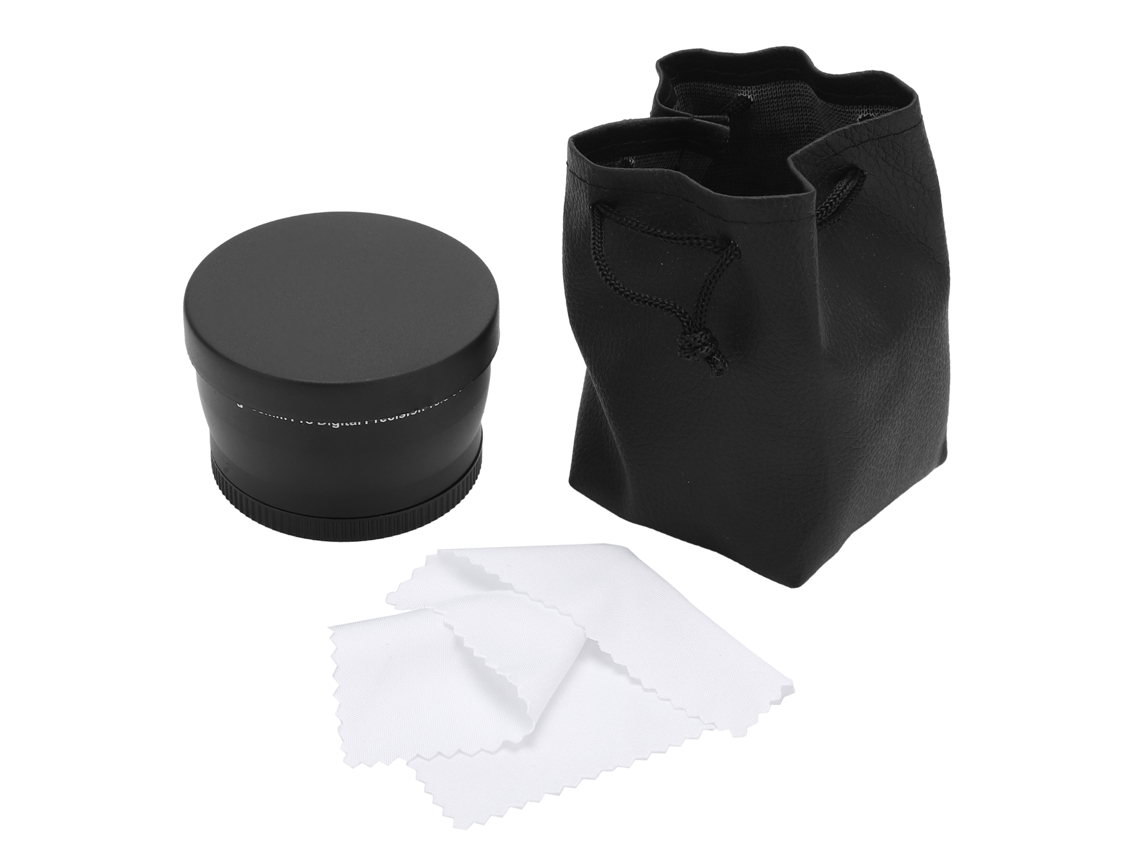 Teleconvertidor de aumento 2x para lentes de cámara de 58 mm de diámetro.