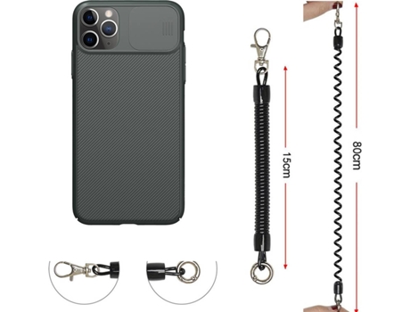 Funda iPhone 11 Pro Camshield Con Cordón Antirrobo Negro