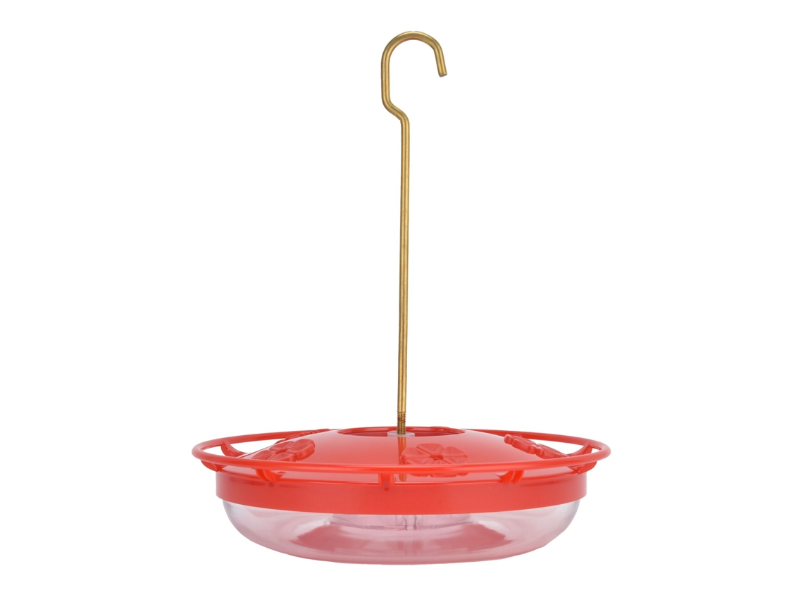 Comedero Colgante Transparente Con Forma De Patio Para Pájaros, Dispensador De Agua, Jardín, Balcón, Rojo.