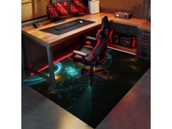 Alfombrilla/protector de silla para oficina, antideslizante, 80 x 160 cm, de madera, para videojuegos y oficina.