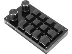 Teclado Mecánico Programable De 12 Teclas Para Una Sola Mano, Mini Portátil Para Juegos Y Uso De Oficina (negro)