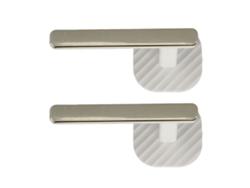 2 Piezas De Retenedores De Cortinas Decorativos Abs En Blanco Y Oro