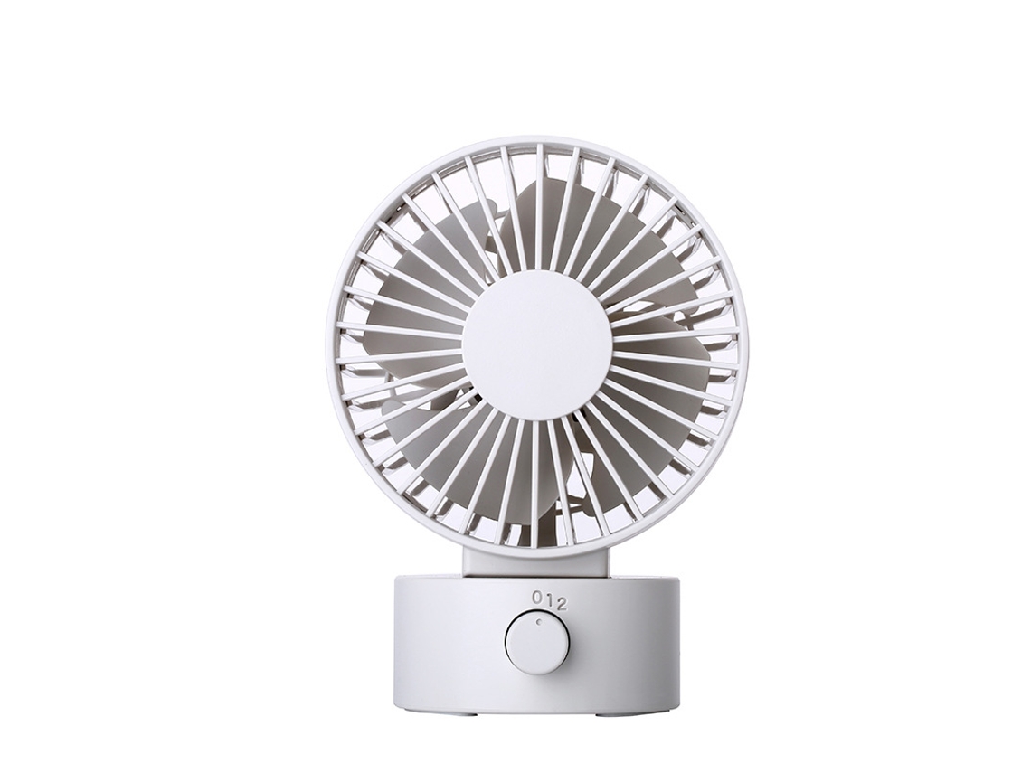 Ventilador de escritorio (blanco) - Alimentación USB - Diseño compacto, silencioso y portátil - Potente tecnología de refrigeración con 11 aspas