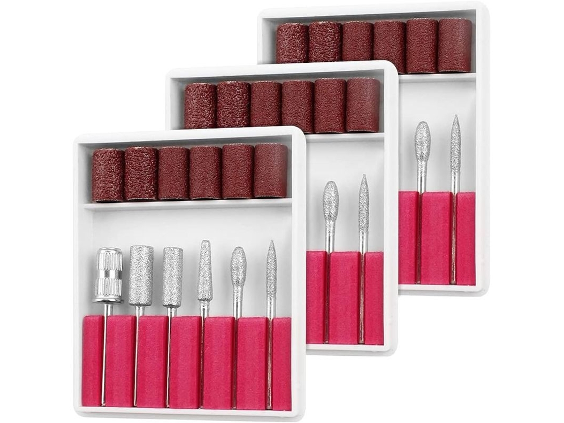 Kit De 3 Brocas De Diamante Para Manicura Y Pedicura, Accesorios Para Recortadora Eléctrica.
