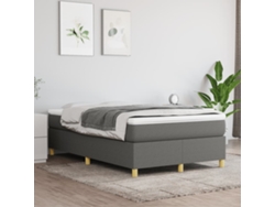 Estructura De Cama Sin Colchón Tela Gris Oscuro 120x200 Cm