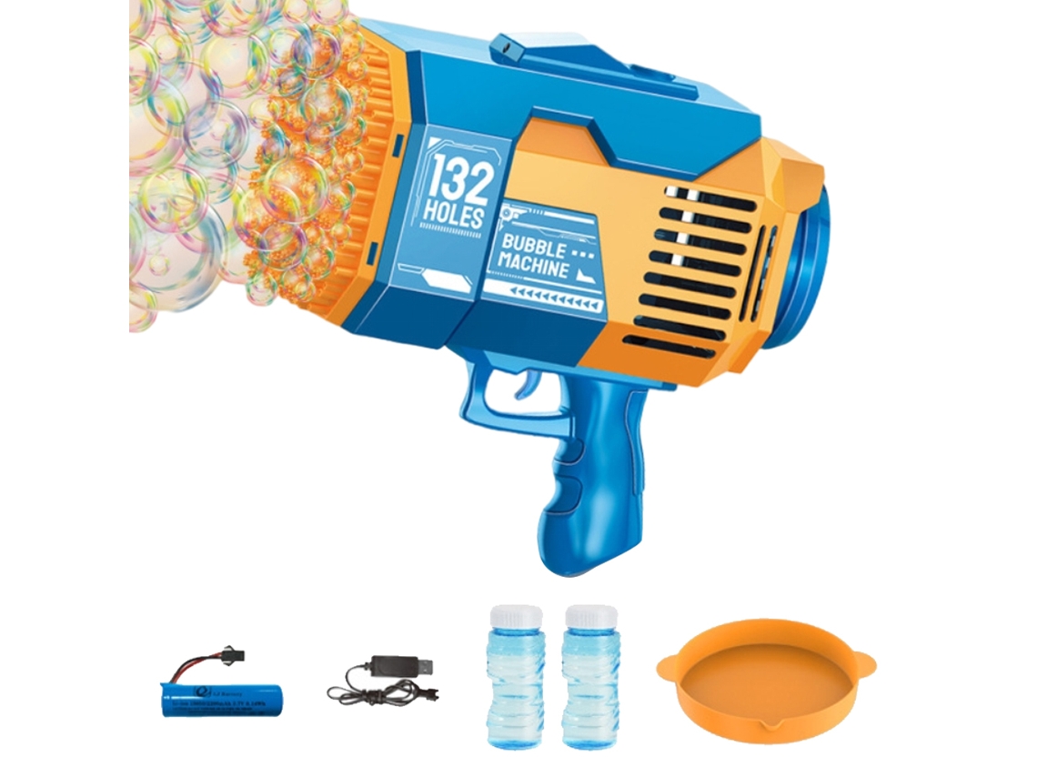 2026-máquina De Burbujas Eléctrica 132 Agujeros Con Luz Led, Juguete Automático Para Fiesta Y Exterior, Regalo Para Niños Verano