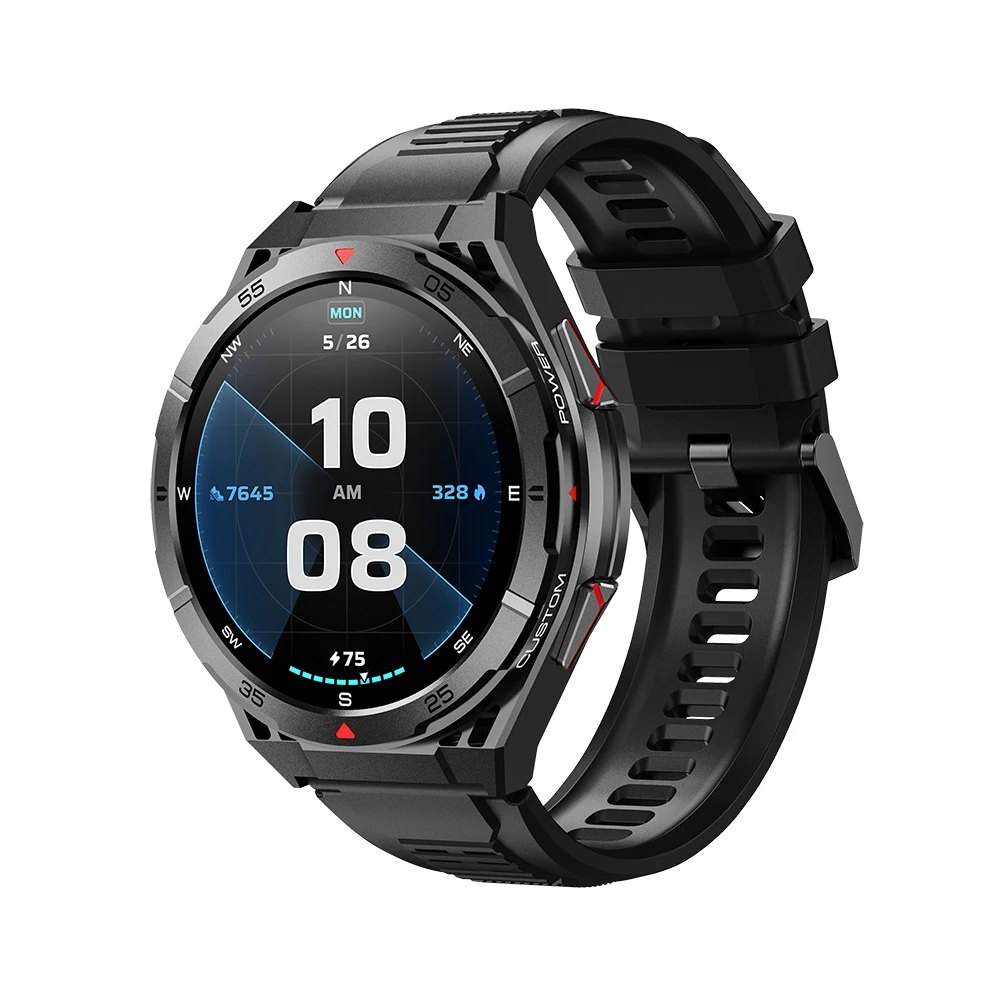 Reloj Inteligente Con Gps (silicona Negra), Resistente Al Agua Hasta 3 Atm, Gps De Doble Frecuencia Para Natación.