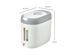 (10 Kg) Cubo De Arroz Para Cocina, Contenedor De Almacenamiento De Alimentos, Juego De Botellas De Grano, Estilo Japonés, Plástico