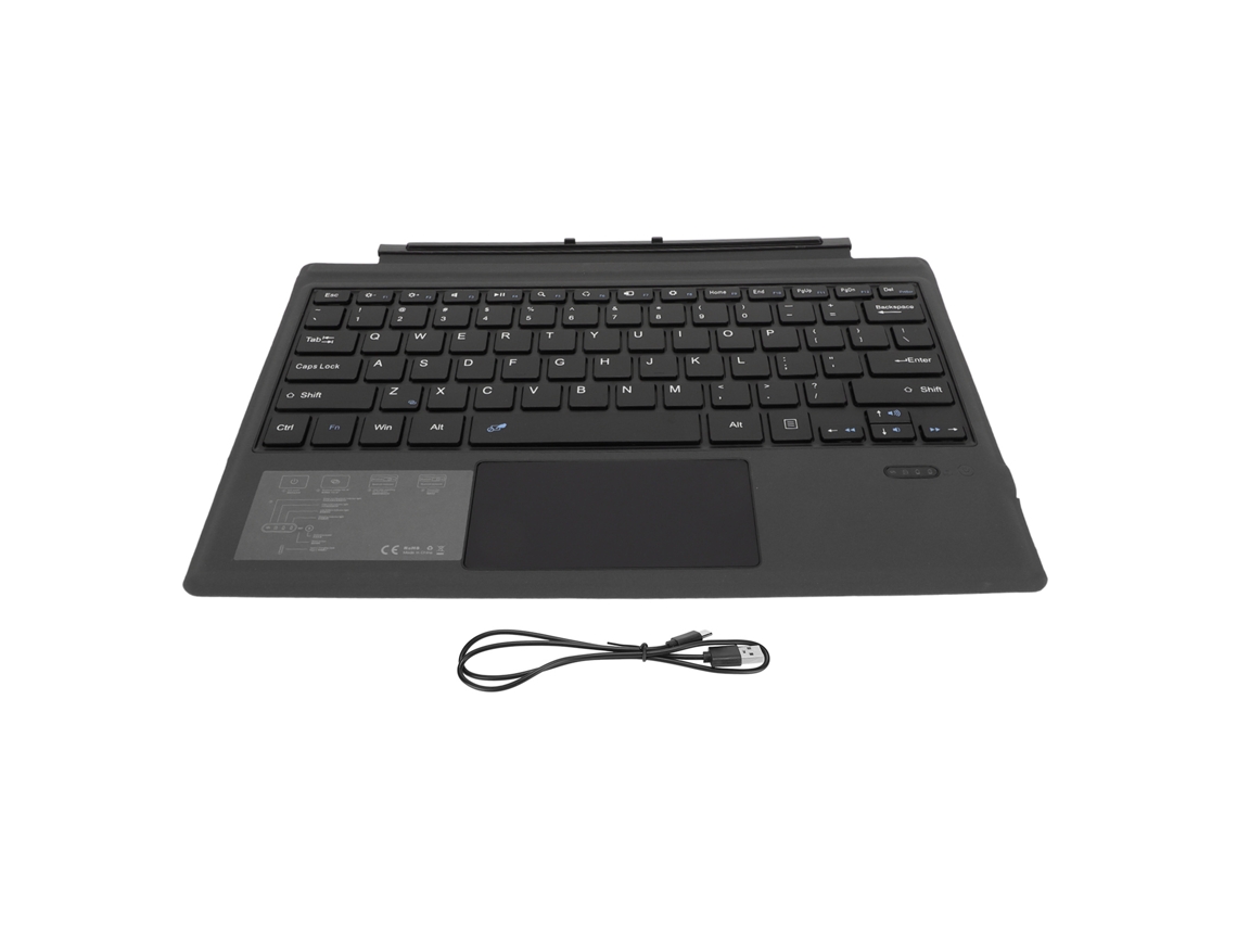 Teclado Bluetooth Sem Fio Com Touchpad Para Microsoft Pro 7+ 7 6 5 4 3 Distância 33ft Preto