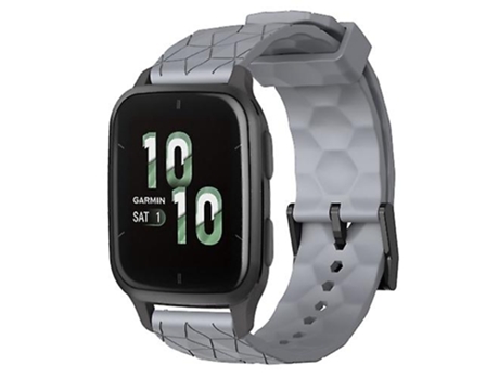 Correa para Garmin Forerunner SQ2 20 mm Patrón de fútbol Correa de reloj de silicona de color sólido Gris VENISYMLIS