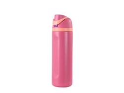 Vaso térmico Siurn con tapa elástica, revestimiento de acero inoxidable, 24 oz (rosa)