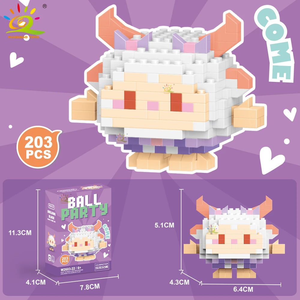 Juguetes de construcción en miniatura DIY con animales adorables