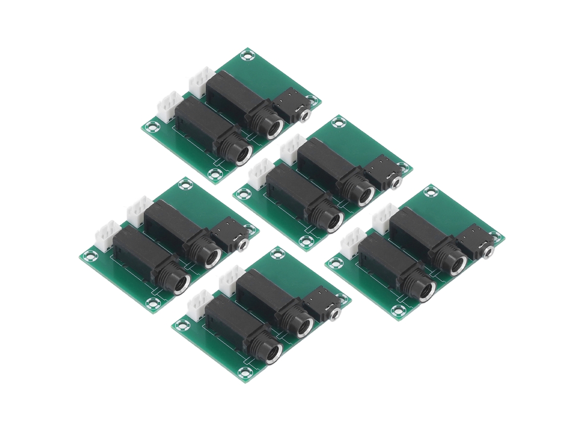 Kit De 5 Adaptadores De Audio De 6,5/6,35/6,3 A 2,54 Mm Para Micrófono.