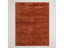 Rugura - Alfombra Lavable Y Antideslizante De Salón O Habitación, Lisa, De Pelo Corto, Suave, 200x290cm, Terracota