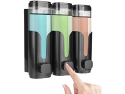 Dispensador De Jab N L Quido Recargable Con Amplia Abertura Capacidad Para 3 Botellas Montaje En Pared Champ