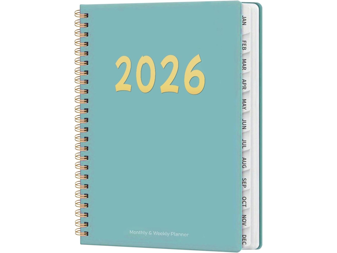 Agenda Mensual 2026, De 12 Meses Con Planificador Diario 2026 | Para La Escuela, El Trabajo, Estudiantes