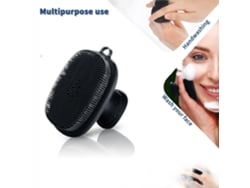 Limpiador facial de silicona para uso doméstico, de mano, resistente al agua, para limpieza, cuidado de la piel y exfoliación facial - Negro