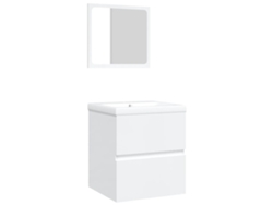 Maison Exclusive - Armario De Lavabo Con Lavamanos Y Espejo Blanco
