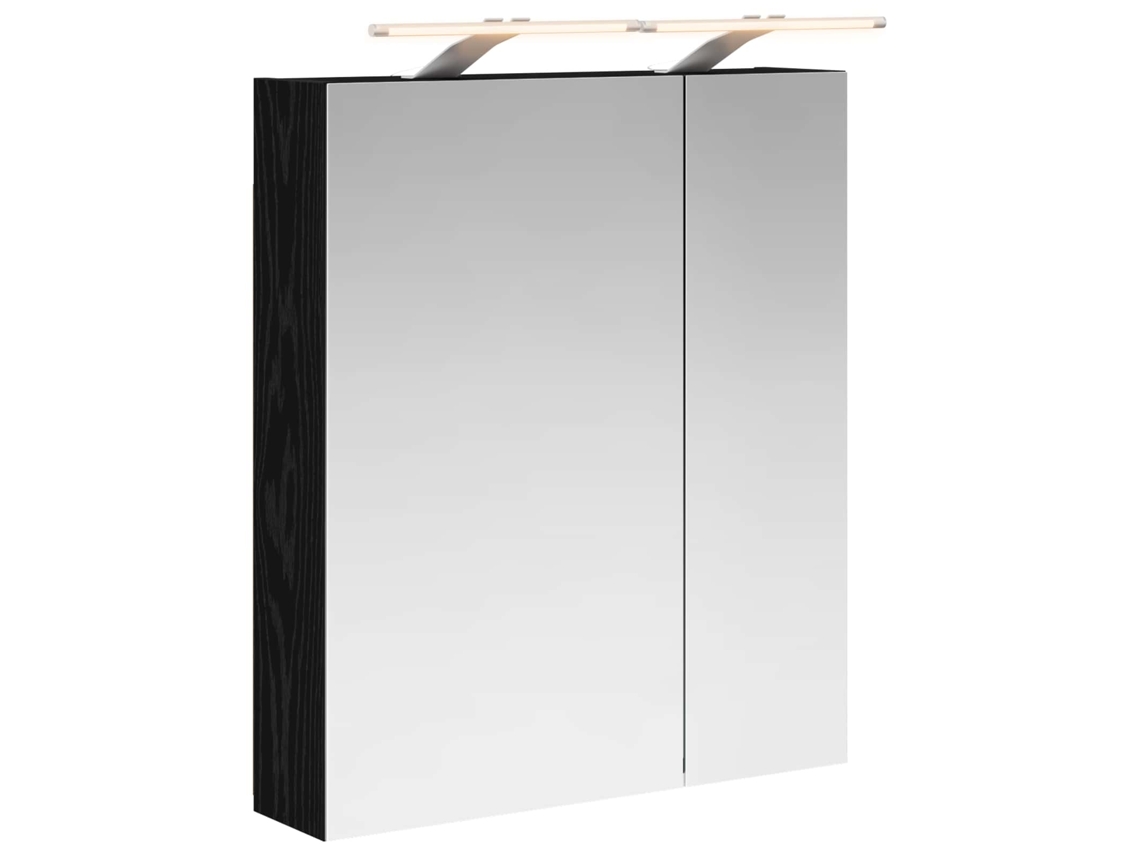 Maison Exclusive - Armario Con Espejo De Baño Roble Negro 60 X 14,5 X 70 Cm