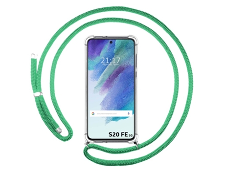 Carcasa Samsung Galaxy S21 FE 5G TUMUNDOSMARTPHONE Colgante Verde