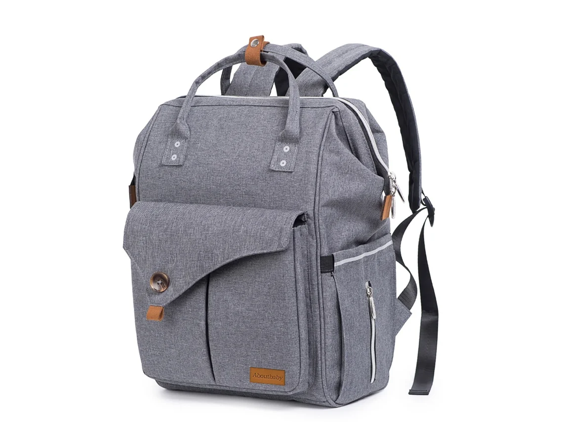 Bolsa de viaje para madres y bebés Aboutbaby, impermeable, multifuncional, con aislamiento térmico, ligera y portátil - Gris - Yunzii