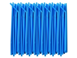 200 Piezas (2 Paquetes) Pajitas Plegables De Plástico Desechables - Azul Oscuro 100 Piezas / Paquete JEIIBRZUI