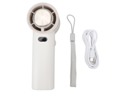 Ventilador Portátil Con Indicador De Compresión De Hielo, Carga Usb, Blanco.